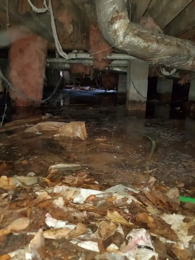 Crawl space flood assessment for Commercial Water Damage Restoration in Farmington Hills